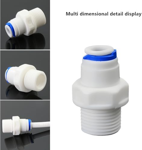 3/8" Male x 1/4" Push Connector, PE Hose Fitting for RO Filter - Image 3