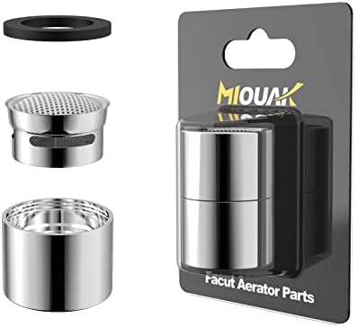 Faucet Aerator Female, Bathroom Sink Aerator, Chrome Brass Shell 55/64in 22mm Faucet Filter with Gasket for Kitchen Bathroom Silver(2 Pcs) - Image 2