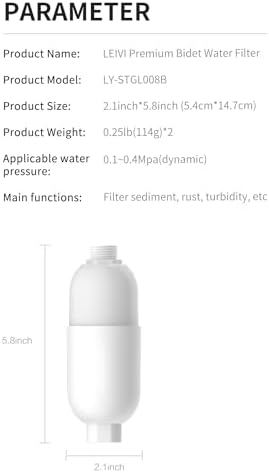 LEIVI Bidet Filter, Premium Water Filtration System for Bidet Seat - Image 5