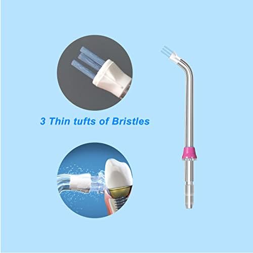 Replacement Tips Compatible with Waterpik Water Flosser and Other Oral Irrigators, Plaque Remove Bristles (6 Plaque Chaser Tips) - Image 2