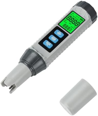 Salt Tester for Saltwater Pool, 8 in 1 Multi-Parameter Water Analysis,pH Tester、TDS、EC、Salinity、ORP、SG、CL、Temp、EC Meter for Pool Hot Tub Swimming Aquarium,Professional Water Tester for Drinking Water by Unknown