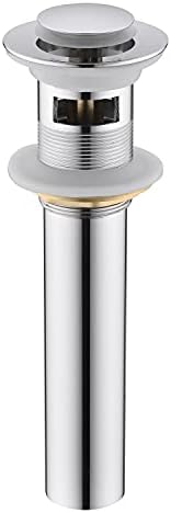 CREA Bathroom Sink Drain Chrome, Sink Stopper Pop Up Drain for Bathroom Vanity Kitchen Sink with Overflow by CREA
