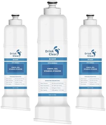 ICE2 F2WC9I1 ICE Maker Filter Replacement, 3 Pack by DRINKCLEAR