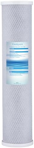 Geekpure 20-Inch Universal Compatible Carbon Block Water Filter Cartridge for Whole House Water Filter- 4.5 Inch x 20 Inch by Geekpure