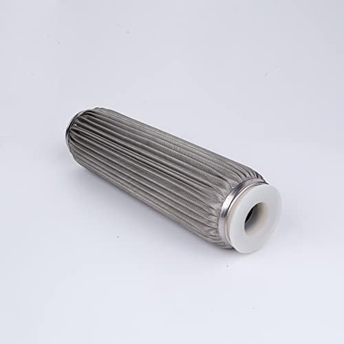 100 Micron 10" x 2.5" Stainless Steel Pleated Whole House Water Filter Cartridge, Universal Cleanable Water Filter Replacement for Well Water(100 Micron) - Image 3
