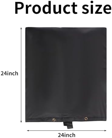 Insulated Backflow Preventer Pouch - Outdoor Pipe Insulation for Winter, Well Pump & Sprinkler Valve Protection (Black 24" W×24" H) - Image 2