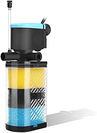 3-Stage Internal Aquarium Filter with Aeration & Dual Water Outlet by FUMAK
