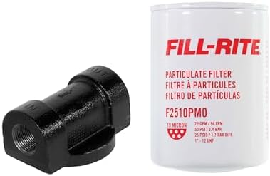 Fill-Rite 1200KTF7025 25 GPM Fuel Filter Kit, 10-Micron Particulate Fuel Filter with Aluminum Filter Head, 3/4 in. NPT Inlet/Outlet by Fill-Rite