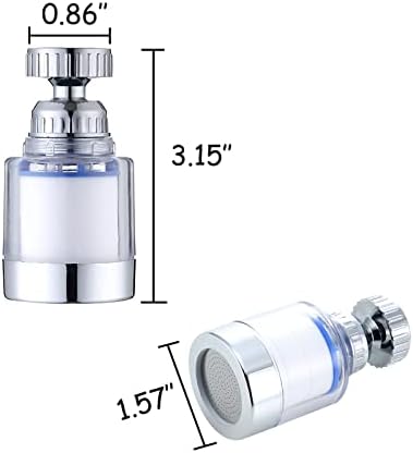 Sink Water Faucet Filter,360-Degree Rotating Faucet Filter Water Purifier Faucet Filter Purifier for Kitchen, Bathroom, Sink, Removes Heavy Metals and Hard Water(Blue) - Image 2