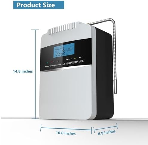 Smart Alkaline Water Ionizer,7 Water Settings,Ph2.5-11.2 Home Water Filtration System,Up to -850mv Orp,10000l per Filter,with Smart Voice,110V - Image 6