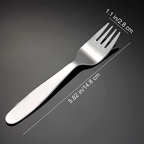VANRA Premium 18/8 Stainless Steel Children's Cutlery - 5.8-inch Kids Dinner Forks, 4 Pieces Silverware Flatware Utensil Set for Home & School - Image 2