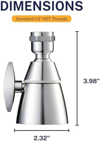 HammerHead Metal High Pressure Shower Heads 2 Inch Flow Boosting Showerhead - Image 6