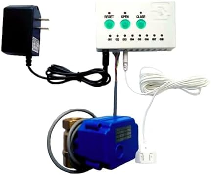Electric Ball Valve with Water Leakage Detection Sensor Overflow Security Lakage Automatic Alarm Shut-Off Motorized Valves(1/2",US,with 3 Sensor) by Unknown