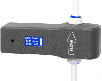 ROSA GUARD Smart Water Filter Life Indicator - Universal Digital Flow Meter (1500 Gallons) & 180-Day Timer - WCL-6000 Monitor with Red LED Alert - 1/4” Quick Connect - Heavy Duty by Rosa1-Dew