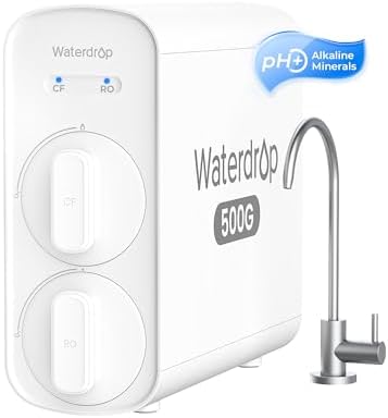 Waterdrop G5P500A Reverse Osmosis System, 8-Stage RO Filtration, Alkaline by Waterdrop