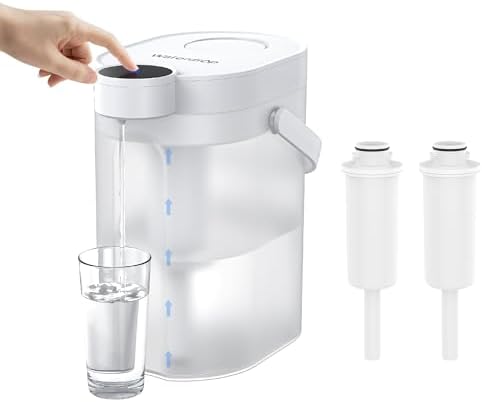 Waterdrop ED06W Electric Water Filter Pitcher with 2 Filters, 17-Cup, White by Waterdrop