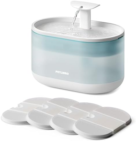 PETLIBRO Cat Water Fountain Ultra Quiet with Two Flow Modes, Large-Size Filter Capsule Pet Water Fountain, 71oz/2.1L Visible Water Level Dog Water Dispenser for Cats & Dogs by Unknown
