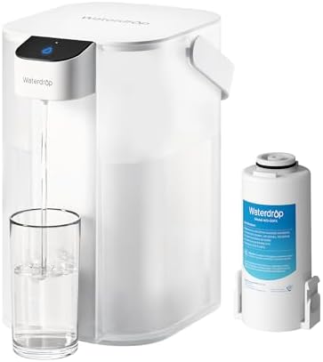 Waterdrop ED61W Rechargeable Water Filter Dispenser, 15-Cup, White by Waterdrop