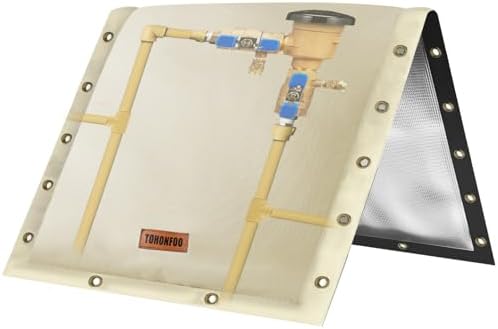 TOHONFOO 3-Way Open Backflow Preventer Pipe Cover Outside, 22"Wx16"H, Beige by TOHONFOO