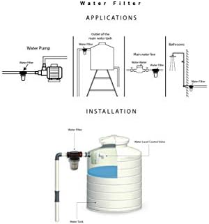 2 Pcs Water Filter, Twist-On Pipe Strainer, Nylon PA66 cover, PC bowl with 40 and 100 Mesh 304 Stainless Screen (1/2’‘ female) - Image 3