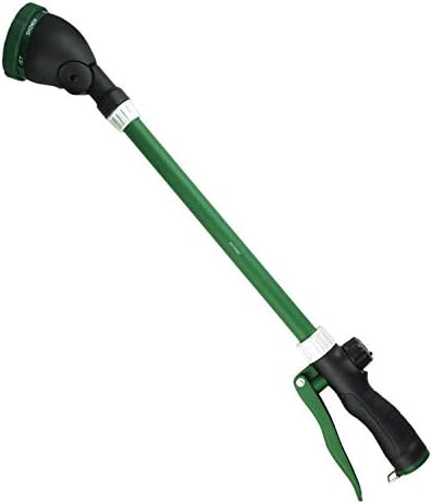Heavy Duty 21 Inch Watering Wand with Pivoting Head, Adjustable Water Sprayer Wand with Ergonomic Handle, Spray 6 Watering Patterns, Perfect for Watering Hanging Plants by H2OWORKS