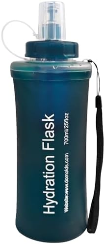 GUYI 700ml Collapsible Water Filter Bottle, Removes Impurities, BPA Free, Ultralight for Hiking, Camping, Cycling & Travel-Dusty Blue by GUYI