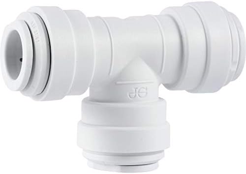 John Guest Speedfit 1/4 Inch Union Tee Connector, Push to Connect Plastic Plumbing Fitting, PP0208WP by JohnGuest