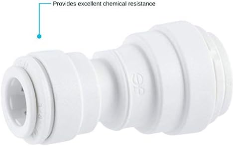 John Guest Speedfit 3/8 Inch OD x 1/4 Inch OD Reducing Union, Push to Connect Plastic Plumbing Fitting, PP201208WP (Pack of 3) - Image 3