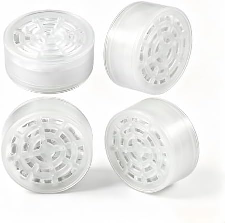 4 Pack Shower Head Filter Replacement Cartridges, Hard Water Softener Shower Filter Removes Chlorine & Fluoride, Reduces Dissolved Solids & Impurities by Unknown