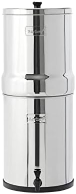 Imperial Berkey Gravity-Fed Stainless Steel Countertop Water Filter System 4.5 Gallon with 2 Authentic Black Berkey Elements BB9-2 Filters by Berkey