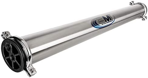 APPLIED MEMBRANES, INC. 4x40 Commercial RO Membrane Housing | Stainless Steel RO Pressure Vessel for 4" x 40" RO, UF, NF, MF Membrane Element | 300 PSI | End Clamp Style | PV4040SSAW-316 by AppliedMembranesInc