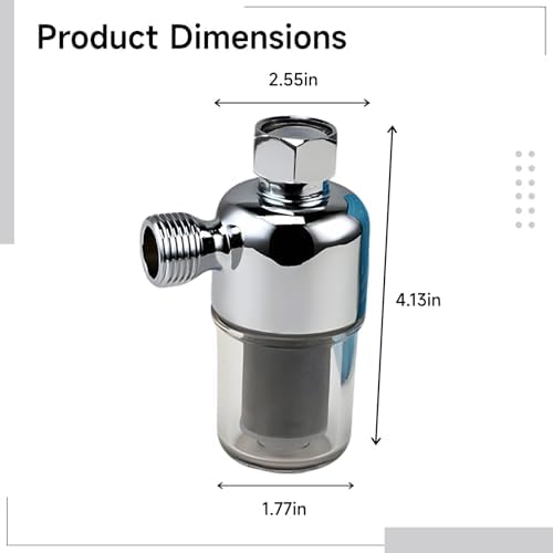 Pre-Filter for Water Heater, Extends Appliance Life, G1/2 Threaded, 40-Micrometer Sediment Filter with 304 Stainless Steel Mesh, Clear Housing, W21 Activity Copper Head Washing Machine Filter - Image 5