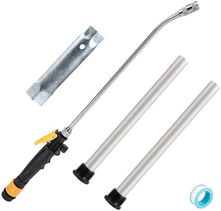 PAMASE 5Pcs RV Water Heater Anode Rod & Flush Wand & Element Socket Set - 9.25"L x 3/4"NPT Thread Magnesium Rod for Suburban, Mor-Flo, with Dual Hex Wrench, Camper Hot Water Tank Cleaning Rinser by PAMASE