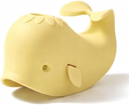 Bath Spout Cover for Bathtub - Protects Baby from Bumping Head During Bathing Time Baby Faucet Cover Universal Faucet Protective Cover Whale Design (Yellow) by GKGOGO