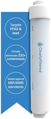 Clearly Filtered Inline Water Filter for Refrigerator, Ice Maker Water Line by ClearlyFiltered