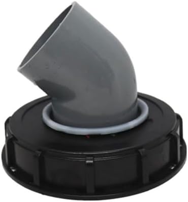 45 Degree Rainwater IBC Tank Lid Filter Cap 163mm Ton Barrel Plastic Cover – Ton Barrel Plastic Cover Accessories (Black) by Unknown
