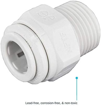 John Guest 3/8 Inch OD x 3/8 Inch NPT Straight Adapter, Push to Connect Plastic Plumbing Fitting, PP011223WP - Image 4