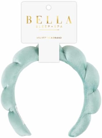 Bella Sleep + Spa Puffy Makeup Headband - Soft Microfiber Spa Headband for Washing Face - Padded Non-Slip Facial Skincare Hairband for Women & Teens, One Size - Image 2