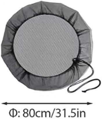 Net Protective Having Drawstring Fine Buckets Lid Small Diameter Mesh Black 60-100cm to Keep Leaves Debris Flies out Screen(80cm) - Image 2
