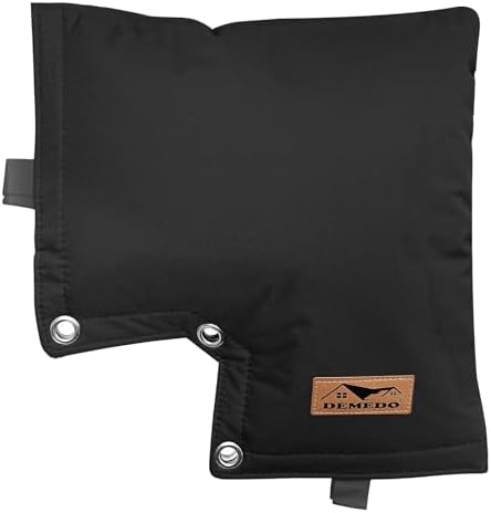 Backflow Preventer Insulation Cover - Backflow Pressure Vacuum Breaker Cover - Insulated Backflow Cover Pouch for Irrigation Back Flow Sprinkler Valves in Winter or Sun Exposure (13”W x 12”H, Black) by DEMEDO