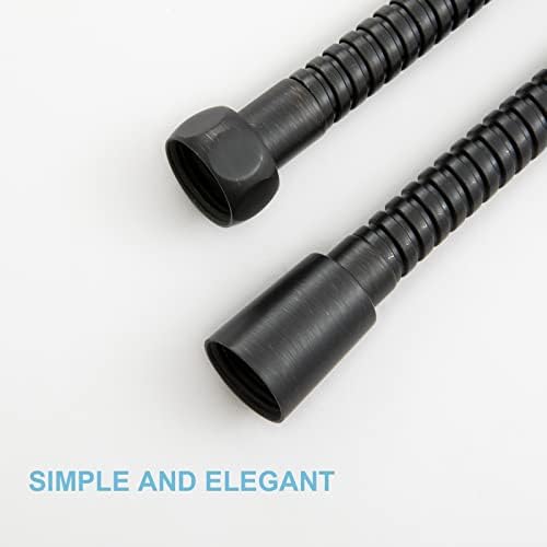 OFFO Shower Hose Oil Rubbed Bronze Kink Free Stainless Steel Shower Hose Attachment Electroplating Handheld Shower Head Hose Flex Hoses Extension with Brass Insert & Nut for Pet Bathing Cleaning 60 in - Image 7