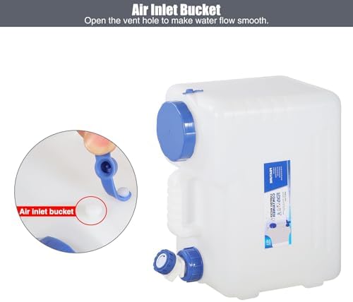 RedSwing 4 Gallon Portable Water Container with Spigot, BPA Free Drinking Storage Jug, Leakproof Water Carrier for Camping Hiking RV Outdoor Emergency,15L - Image 5
