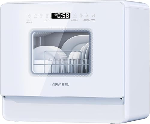 AIRMSEN Large Slim Countertop Dishwasher | Built-in Water Tank by AIRMSEN
