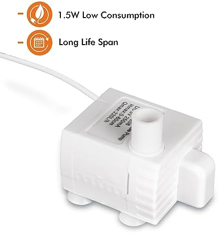 Pet Fountains by WOPET, Replacement Smart Pump for W600 Dog Water Fountain for Large Dogs, Compatible with 205oz/1.6GAL Pet Fountain with Blue Light Led - Image 3