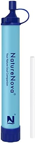 Personal Water Filter Straw Outdoor Portable Filtration Emergency Survival Gear Water Solutions Tactical Gear for Hiking Camping Accessories Travel Hunting Fishing Outing Backpacking by NatureNovaProducts