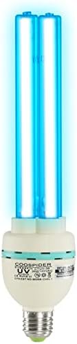 COOSPIDER 36 Watts Ozone UVC Light Bulb, 185nm wavelength UV Lamp for Basement/Storehouse/Car, E26 110V CTUV-36 (with Ozone) by Coospider