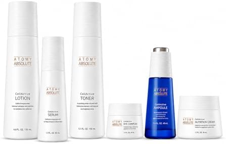 Absolute CellActive Skincare 6-Piece Set/Korean Skincare, Moisturizer, Serum, Ampoule, Eye Complex, Cream by Unknown