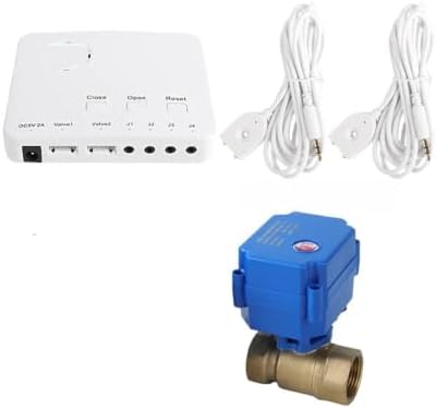 Auto Shut Off Water Leak Detector 1/2" 3/4" 1" Valve Fast Response Loud Alarm 2M Water Sensor for Home Factory(DN25 Valve) by Unknown