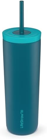 LifeStraw Go Series Tumbler – Double Wall Insulated Stainless Steel Water Filter, Laguna Teal, Designed for Everyday Use, Removes Bacteria, Parasites, Microplastics, and Improves Taste by Unknown