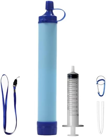 Straw, Pure Flow Water Filter Straw for Camping, Hiking, Travel, Biking, Survival, and Emergency Preparedness, No Expiration Date, Lightweight, Reusable (1PCS) by Unknown